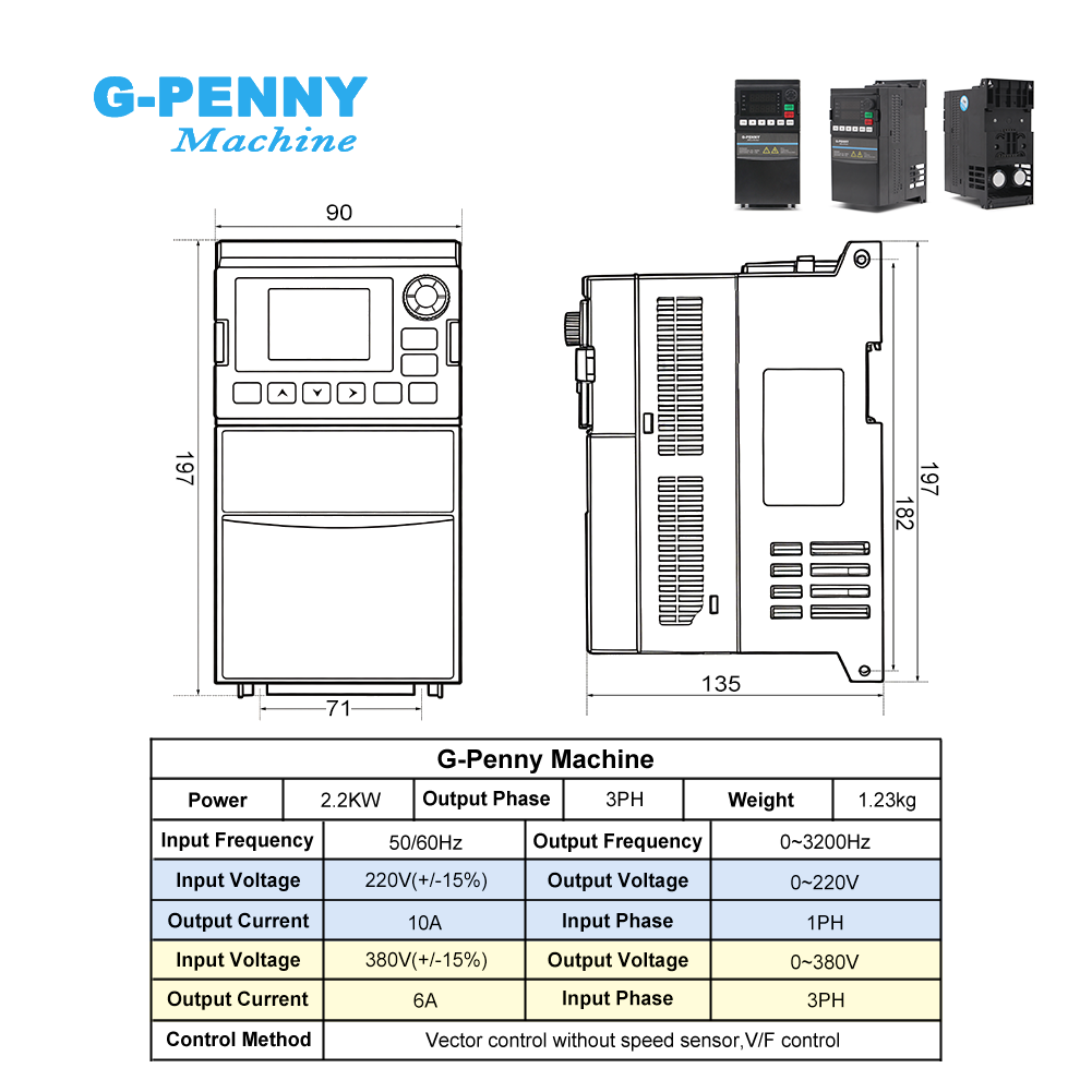G-페니 2.2kW ER20 CNC 수냉식 스핀들 키트 - 2.2Kw Water Cooled Spindle Kit Vfd 리뷰 및 가격